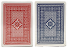Gemaco Plastic Cards: Monte Carlo, Narrow Size, Regular Index, Red and Blue Set